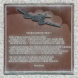 Plaque on left side