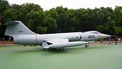Taiwanese F-104J parked as a museum display