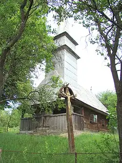 Archangels' wooden church in Jugăstreni [ro]