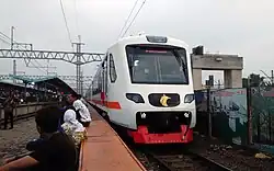 EA203 series during testing at Manggarai Station