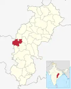 Location in Chhattisgarh
