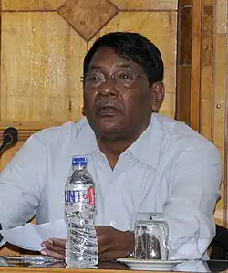 Rameshwar Oraon delivering speech at NSCT (cropped).jpg