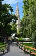 The Rathaus from the Rathauspark
