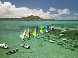 Mahébourg annual regatta aerial photograph