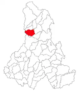 Location in Harghita County