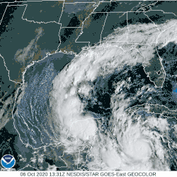 Hurricane Delta was rapidly intensifying on Tuesday October 6, 2020. Delta eventually reached winds of 145 mph Tuesday afternoon.