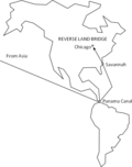 Image of a reverse land bridge.