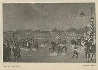 Soldiers in front of the Saxon Palace