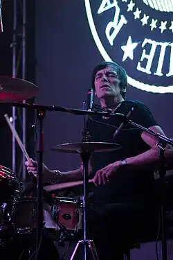 Richie Ramone performing in 2018