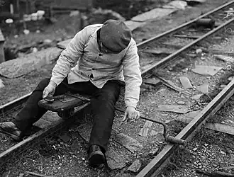 Riding the "car gwyllt" in the Craig-ddu Quarry (1959)