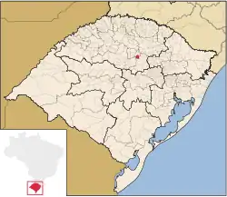 Location of Mormaço in Rio Grande do Sul