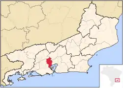 Location of Duque de Caxias in the State of Rio de Janeiro