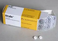 A package of Ritalin tablets