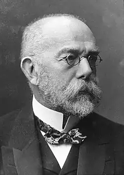 Robert Koch, one of the fathers of microbiology,[69] medical bacteriology[70][71] and one of the founders of modern medicine.