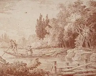 Boat Journey (1774), sanguine, 28.9 x 36.5 cm., National Museum in Warsaw