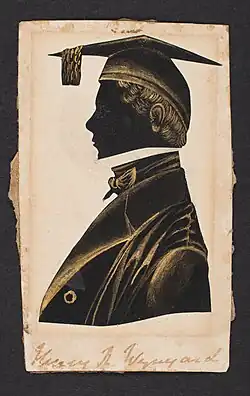 Silhouette portrait of Robert Wynyard