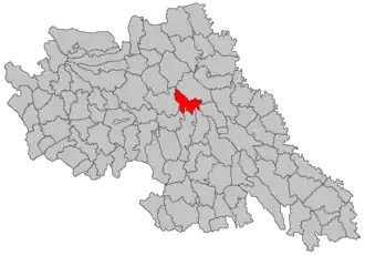 Location in Iași County