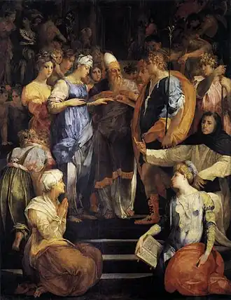 Betrothal of the Virgin by Rosso Fiorentino, 1523