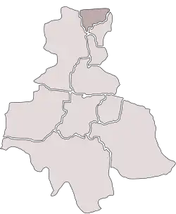 Location of Orzegów within Ruda Śląska