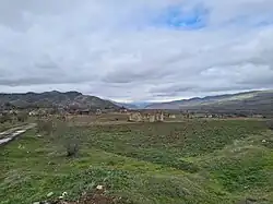 Ruined homes in the village following three decades of Armenian occupation