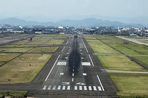 Runway 34 at Nagoya Airfield, Aichi Prefecture, Japan