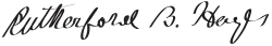 Rutherford B. Hayes's signature