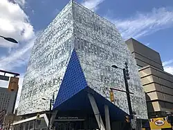 cube-shaped multi-story building