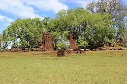 Part of the ruins of the site.