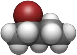 Van der Waals space filling structure of (S)-2-bromopentane