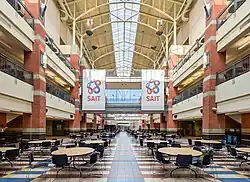 Interior photo of the SAIT Stan Grad Centre main hall