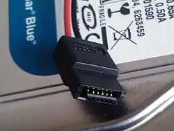 A six-pin slimline SATA power connector