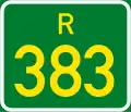Regional route R383 shield