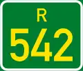Regional route R542 shield