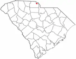Location of Tega Cay, South Carolina
