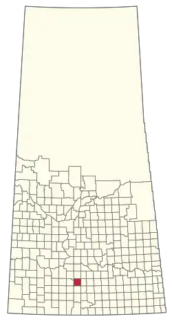 Location of the RM of Rodgers No. 133 in Saskatchewan