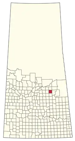 Location of the RM of Tisdale No. 427 in Saskatchewan