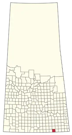 Location of the RM of Cambria No. 6 in Saskatchewan