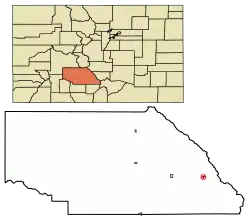 Location of the Town of Crestone in the Saguache County, Colorado.