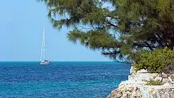 Sailing off South Caicos