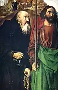Saint Anthony with a rosary