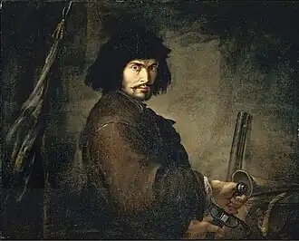 Salvator Rosa, Self-portrait as a soldier, c. 1640–1649, Siena