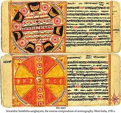 Jain cosmological diagrams and text.