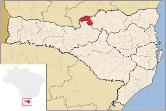 Location in Santa Catarina, Brazil