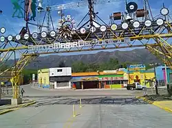 Entrance to Cosquin Rock, Santa María de Punilla, Córdoba, Argentina from national route 38