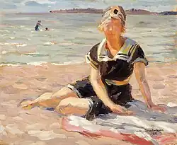 On a Sandy Beach, 1923