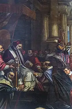 The Pope Paul V receives the Spanish Ambassador