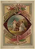 Seal of North Carolina depicted on a tobacco trading card, 1879