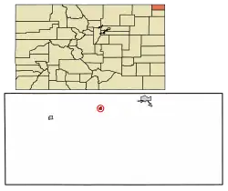 Location within Sedgwick County and Colorado