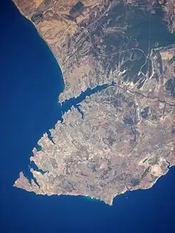 Image of peninsula from satellite
