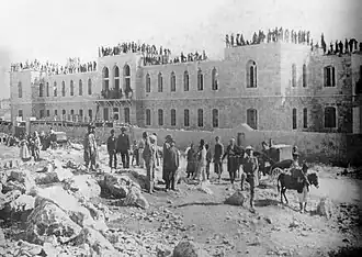 Groundbreaking for the original Shaare Zedek hospital, 1901.